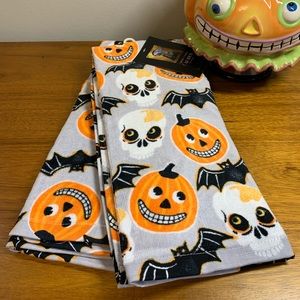 Halloween Dish Hand Towels kitchen or bathroom 2pk